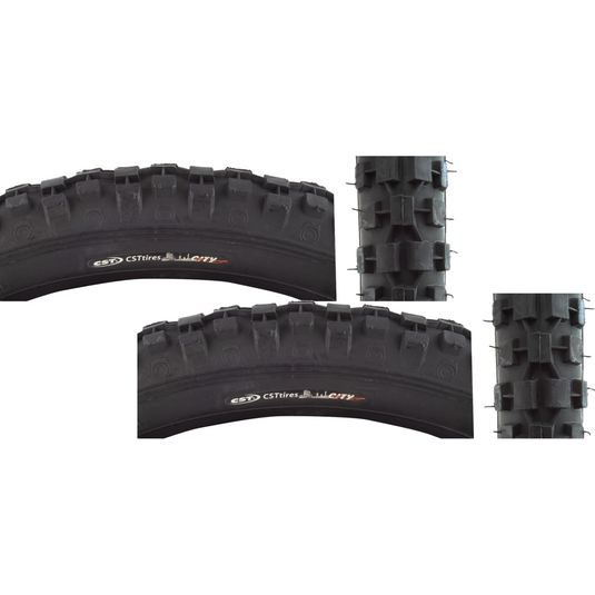 Sunlite-Knobby-CST93-20-in-2.125-Wire-TIRE2729PO2-Wire-Bead-Tires