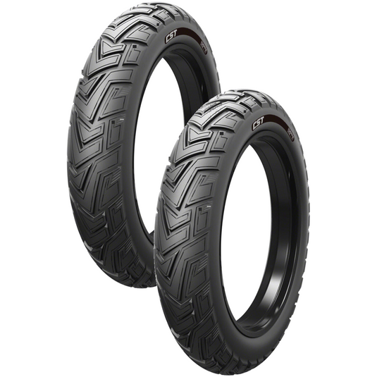 Pack of 2 CST Tourance Tire - 20 x 4, Clincher, Wire, Black, Ebike TB00477800