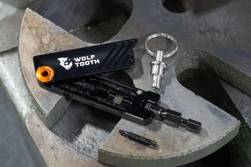 Load image into Gallery viewer, Wolf Tooth 6-Bit Hex Wrench Multi-Tool with Keyring - Orange
