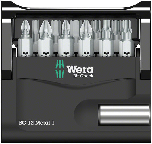 Wera Bit-Check 12 Metal 1 Bit Holder and Bit Set - 1/4