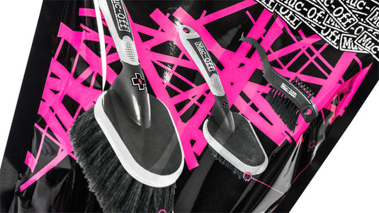 Muc-Off Three Brush Set With Impact Resistant Handles & Durable Nylon Bristles