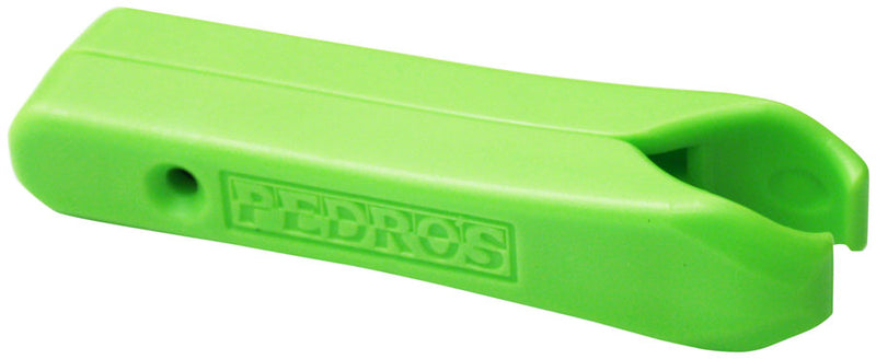 Load image into Gallery viewer, Pedro&#39;s Micro Lever Pair Green Plastic With Integrated Quick Link Storage
