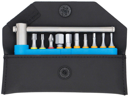 Spurcycle Titanium T-Tool Kit Premium Machined Titanium Pocket Multi-Tool with Magnetic Bits