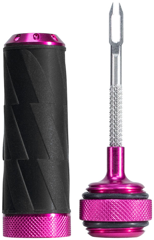 Muc-Off Pink Tubeless Repair Capsule Bundle Lightweight Aluminum, 2-in-1 Tool, MTB & Gravel Compatible