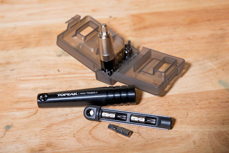 Load image into Gallery viewer, Topeak Nano Torqbar X Torque Wrench and Bit Set Carrying case included
