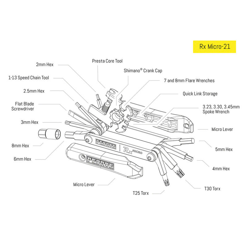 Load image into Gallery viewer, Pedro&#39;s Rx Micro-21 Multi Tool - 21-Function
