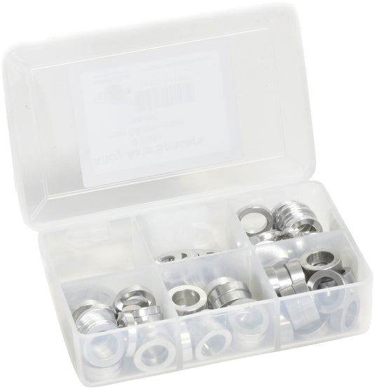 Wheels Manufacturing Kit of six assorted sizes .5 to 5mm 125 Spacers Storage Box