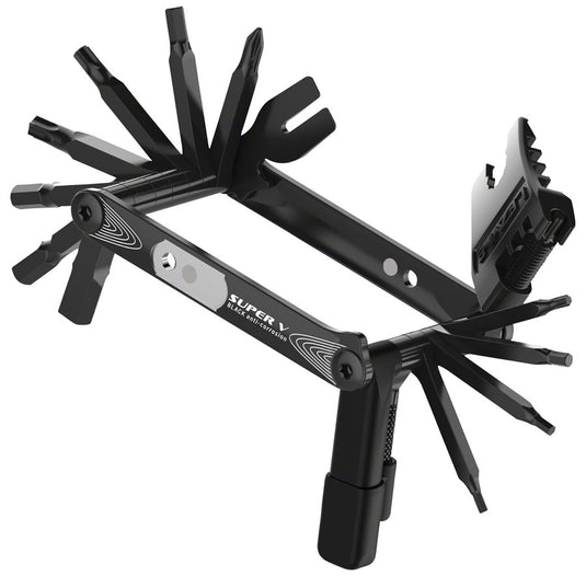 Lezyne SUPER V 23-Function Stainless Steel Bicycle Multi Tool, Black