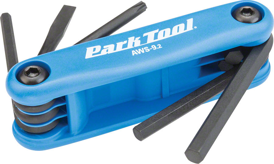 Park Tool AWS-9.2 Fold Up Hex Wrench Set Includes 4mm 5mm 6mm Flat T25
