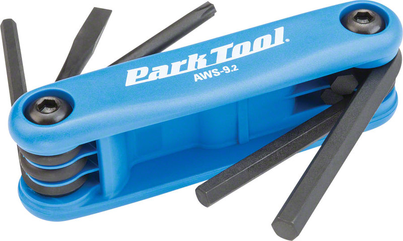 Load image into Gallery viewer, Park Tool AWS-9.2 Fold Up Hex Wrench Set Includes 4mm 5mm 6mm Flat T25
