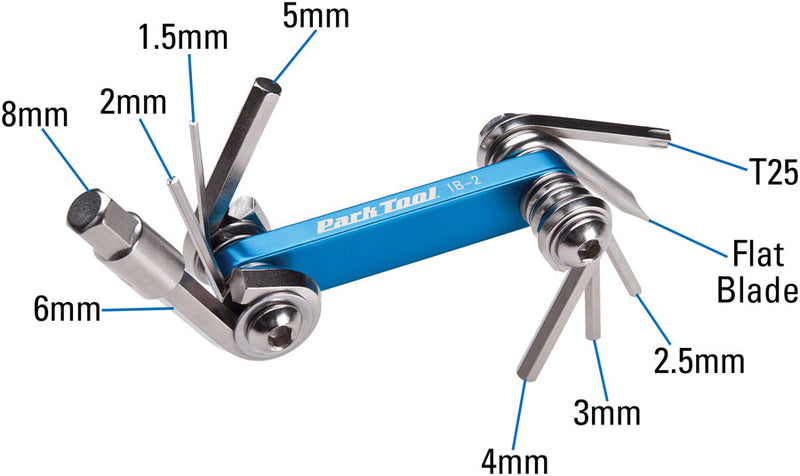 Load image into Gallery viewer, Park Tool IB-2 I-Beam Mini Folding Multi-Tool 10-Tool Lightweight Bike Bicycle
