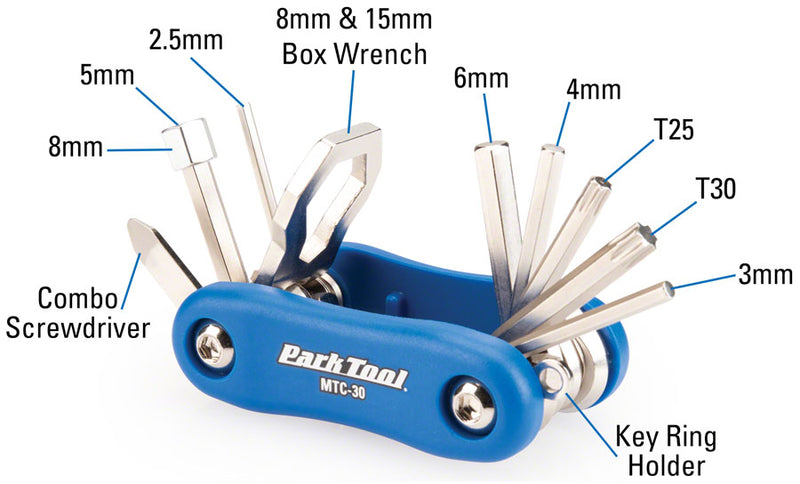 Load image into Gallery viewer, Park MTC-25 Composite Multi-Function Tool Bicycle Multitool Portable Bike Tools

