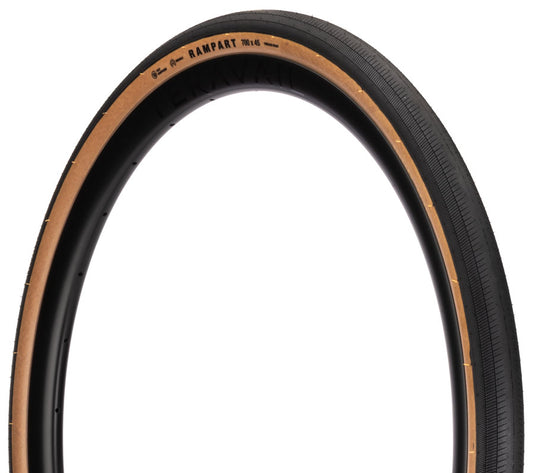 Teravail Rampart 700c x 45 Tubeless Folding Gravel Bike Tires Durable, Fast Compound, Tan Twin Pack