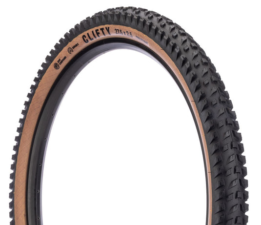 Teravail Clifty 27.5 x 2.5 Tubeless Ready Mountain Bike Tire - Durable, Grip Compound, Tan, Foldable, Flat Protection, Maximize Traction