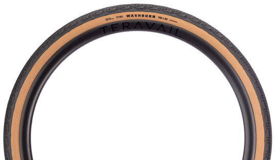 Teravail Washburn Tire - 700 x 50, Tubeless, Folding, Tan, Light and Supple, Fast Compound