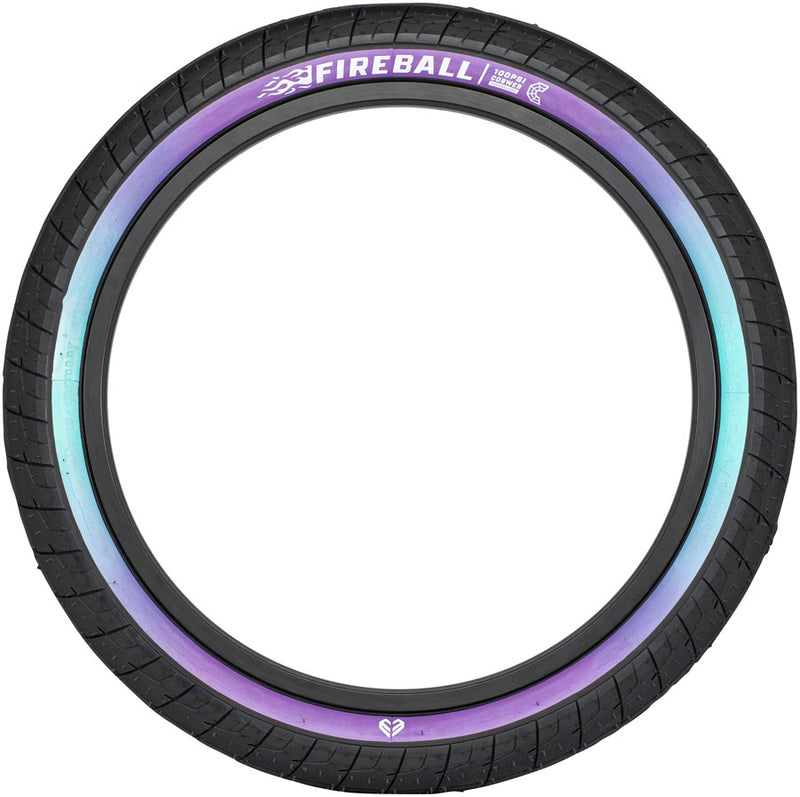 Load image into Gallery viewer, Pack of 2 Eclat Fireball Tire 20 x 2.3 Clincher Wire Purple/Teal Fade
