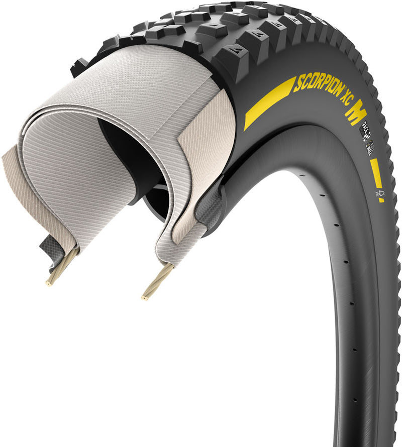 Load image into Gallery viewer, Pirelli Scorpion XC M Tire - 29 x 2.4, Tubeless, Folding, Yellow Label, Team Edition, ProWall, Race
