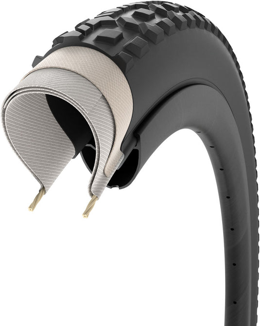Pirelli Cinturato Gravel M P-Line, Gravel Tire, 700x40C, Folding, Tubeless Ready, SpeedGrip, TechWALL, 60TPI, Black