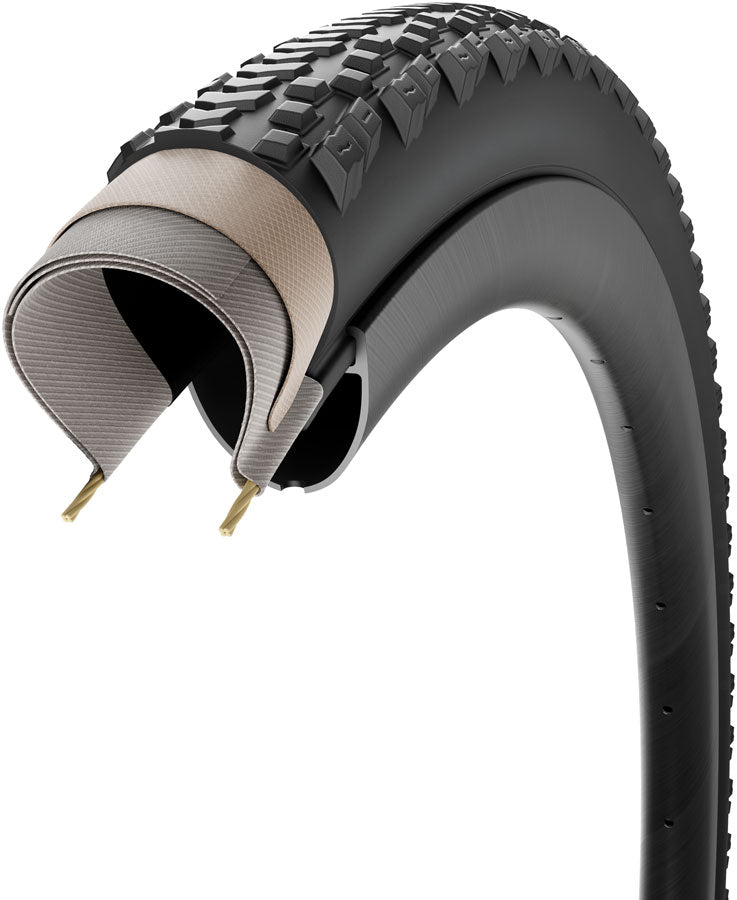 Load image into Gallery viewer, Pirelli Cinturato Gravel RM P-Line, Gravel Tire, 700x35C, Folding, Tubeless Ready, SpeedGrip, TechWALL, 60TPI, Black
