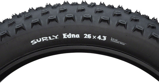 Surly Edna Tire26 x 4.3 PSI 30 TPI 60 Tubeless Folding Steel Black Fat Bike