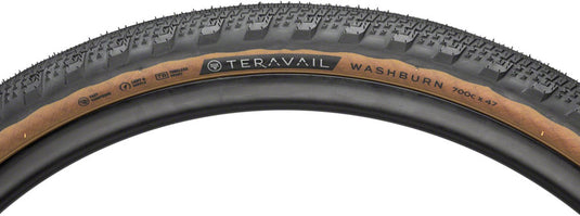 Teravail Washburn Tire 700 x 47 Tubeless Folding Tan Light and Supple