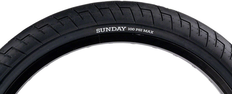 Load image into Gallery viewer, Sunday Street Sweeper Tire 20 x 2.4 Clincher Wire Black/Black BMX Bike
