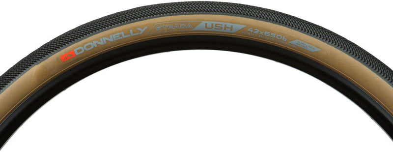 Load image into Gallery viewer, Donnelly Sports Strada USH Tire 700 x 32 Tubeless Folding Black/Tan Road Bike
