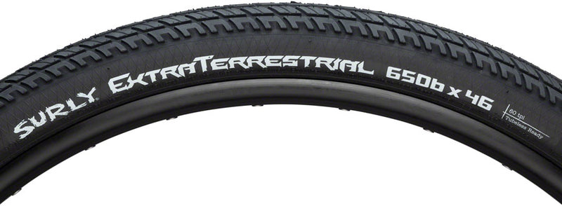 Load image into Gallery viewer, Surly ExtraTerrestrial Tire 650bx46 Tubeless Folding Black 60tpi Touring Hybrid
