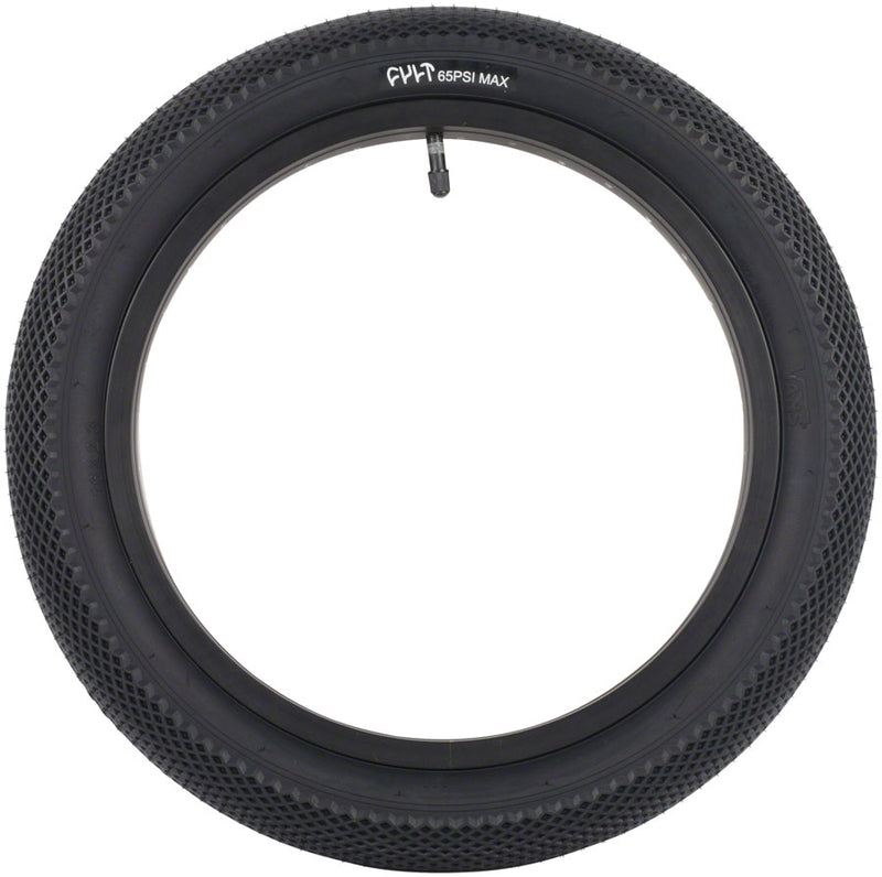 Load image into Gallery viewer, Pack of 2 Cult X Vans Tire 16 x 2.3 Clincher Wire Black Reflective BMX
