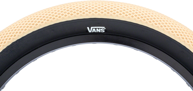 Load image into Gallery viewer, Cult X Tire 20 x 2.4 Clincher Wire Cream Black Classic Waffle Pattern BMX Bike
