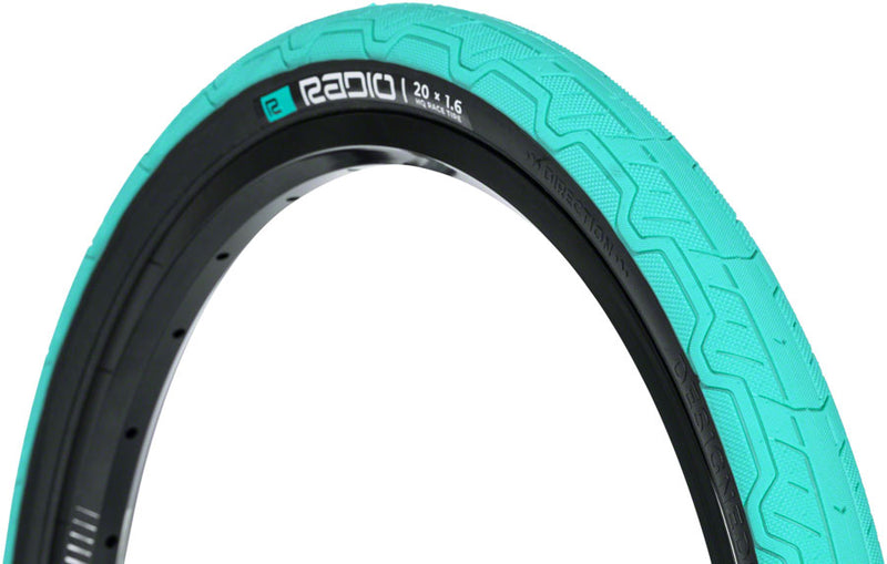 Load image into Gallery viewer, Radio Raceline Oxygen Tire 20 x 1.6 Clincher Folding Teal/Black 120 TPI
