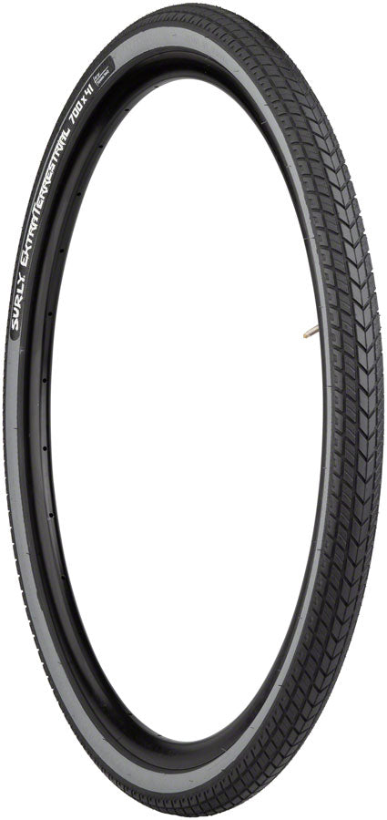 Load image into Gallery viewer, Surly ExtraTerrestrial Tire 700 x 41 Tubeless Folding Black/Slate 60tpi
