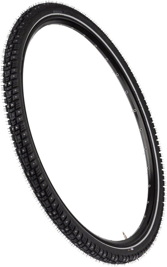 45NRTH Gravdal Tire - 700 x 45, Clincher, Wire, Black, 33 TPI, 240 Carbide Steel Studs