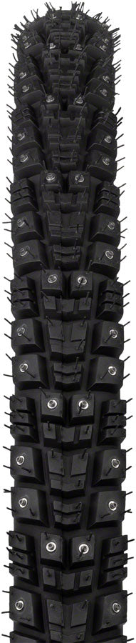 Load image into Gallery viewer, 45NRTH Gravdal Tire - 700 x 45, Tubeless, Folding, Black, 60 TPI, 240 Concave Carbide Aluminum Studs
