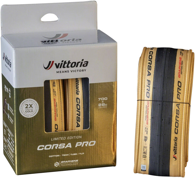 Load image into Gallery viewer, Vittoria-Corsa-Pro-Gold-Limited-Edition-Tires-700c-28-Folding_TIRE10730
