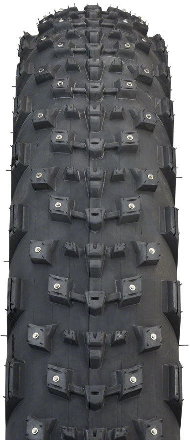 Load image into Gallery viewer, 45NRTH Dillinger 4 Tire - 26 x 4.2, Tubeless, Folding, Black, 60 TPI, 168 Carbide Steel Studs
