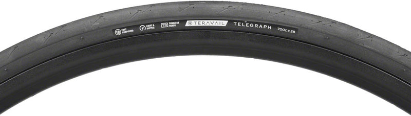 Load image into Gallery viewer, Teravail Telegraph Tire - 700 x 28, Tubeless, Folding, Black, Light and Supple
