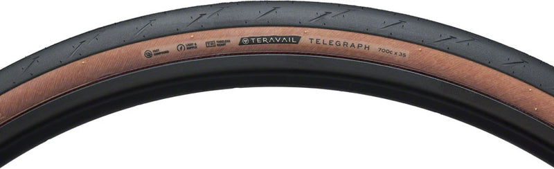 Load image into Gallery viewer, Teravail Telegraph Tire - 700 x 35, Tubeless, Folding, Tan, Light and Supple
