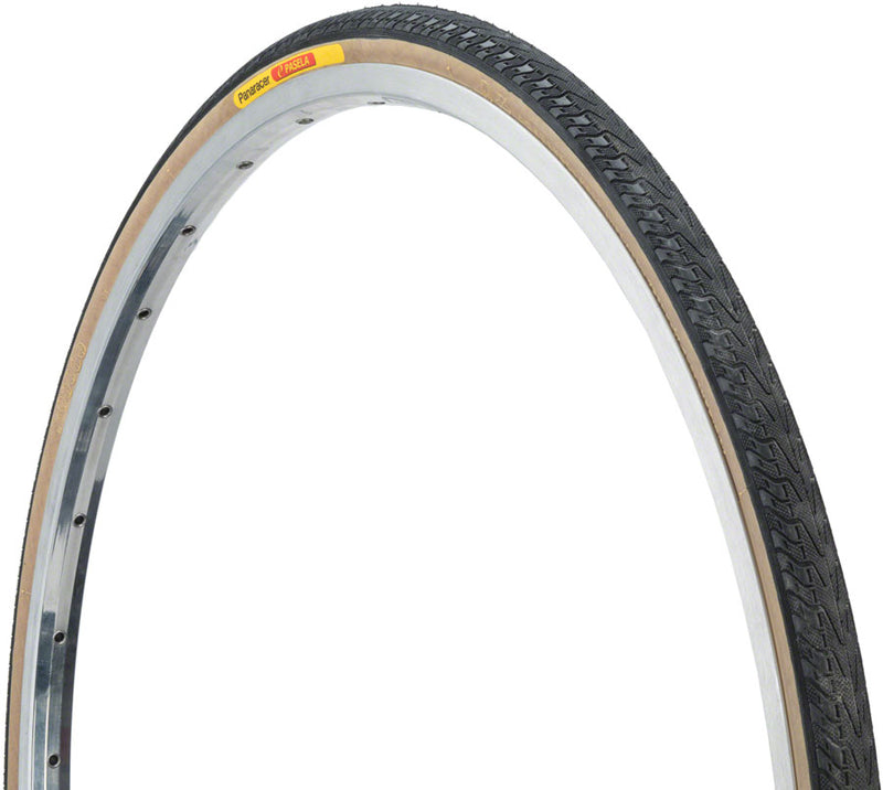 Load image into Gallery viewer, Panaracer Pasela Tire 27 x 11/8 Clincher Wire Black/Tan 60tpi Touring Hybrid

