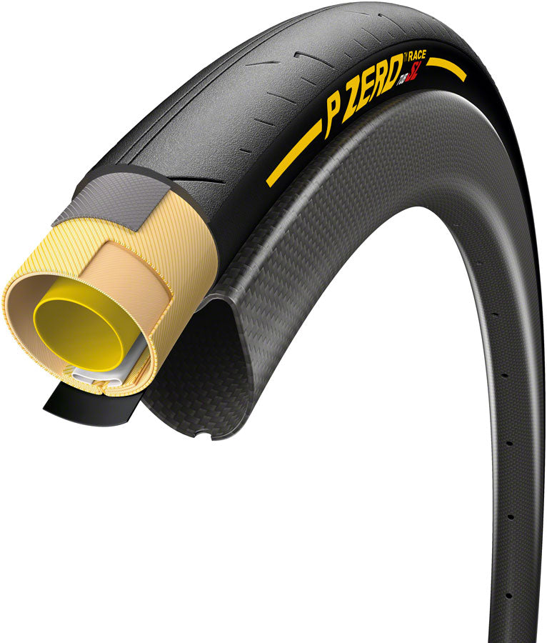 Load image into Gallery viewer, Pirelli P ZERO Race TUB SL Tire 28 x 26 Tubular Folding Black Road Bike
