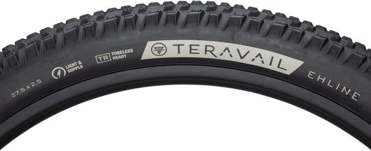 Teravail Ehline Tire 27.5 x 2.5 Tubeless Folding Black Durable Fast Compound