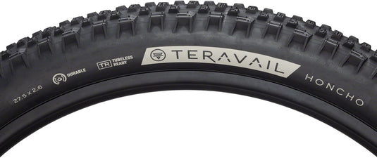 Teravail Honcho Tire 27.5 x 2.6 Tubeless Folding Black Durable Grip Compound