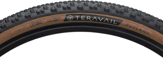 Teravail Rutland Tire 650b x 47 Tubeless Folding Tan Light and Supple