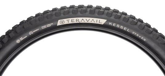 Teravail Kessel Tire 27.5 x 2.5 Tubeless Folding Black Durable Mountain Bike