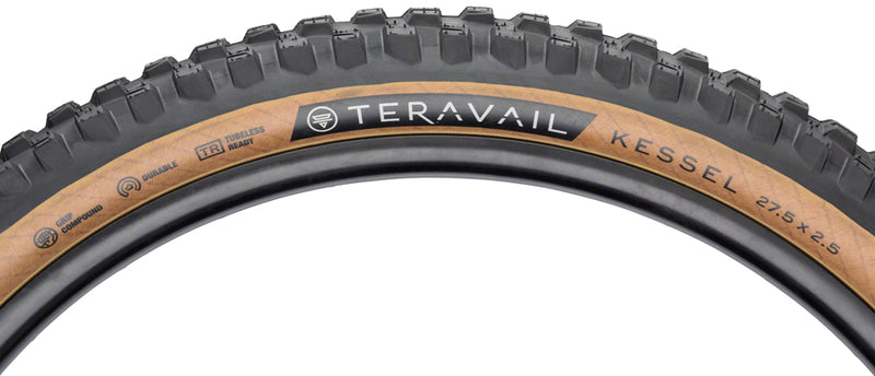 Load image into Gallery viewer, Teravail Kessel Tire 27.5 x 2.5 Tubeless Folding Tan Durable Mountain Bike
