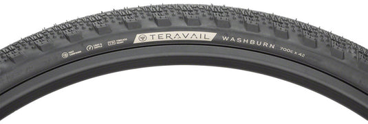 Teravail Washburn Tire 700 x 42 Tubeless Folding Black Light and Supple