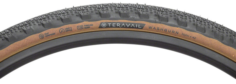 Load image into Gallery viewer, Teravail Washburn Tire 700 x 42 Tubeless Folding Tan Light and Supple
