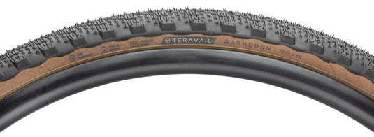 Teravail Washburn Tire 700 x 38 Tubeless Folding Tan Durable Road Bike