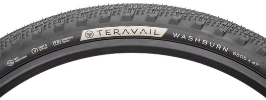 Teravail Washburn Tire 650b x 47 Tubeless Folding Black Light and Supple