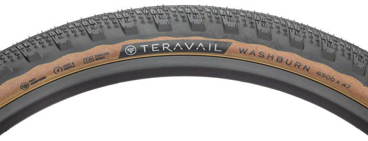 Teravail Washburn Tire 650b x 47 Tubeless Folding Tan Light and Supple